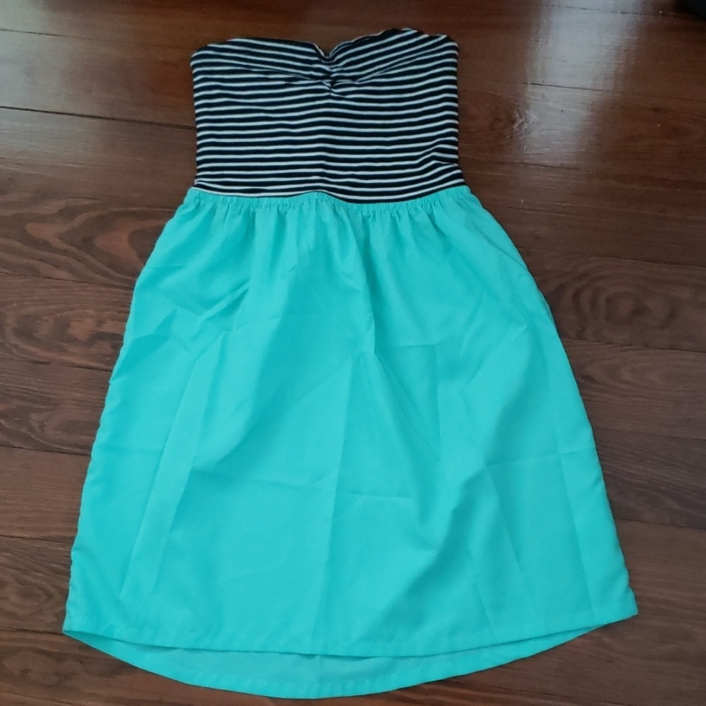 Strapless mini dress